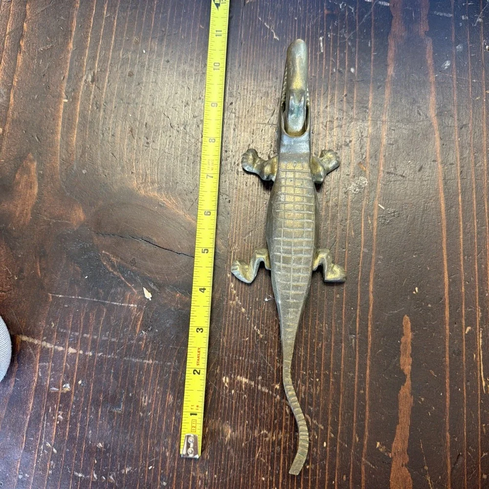 Brass Alligator Nut Cracker